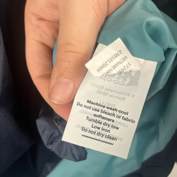 Rei Co-Op blue orange leaf trailmade rain jacket size 1x women’s - Picture 5 of 7